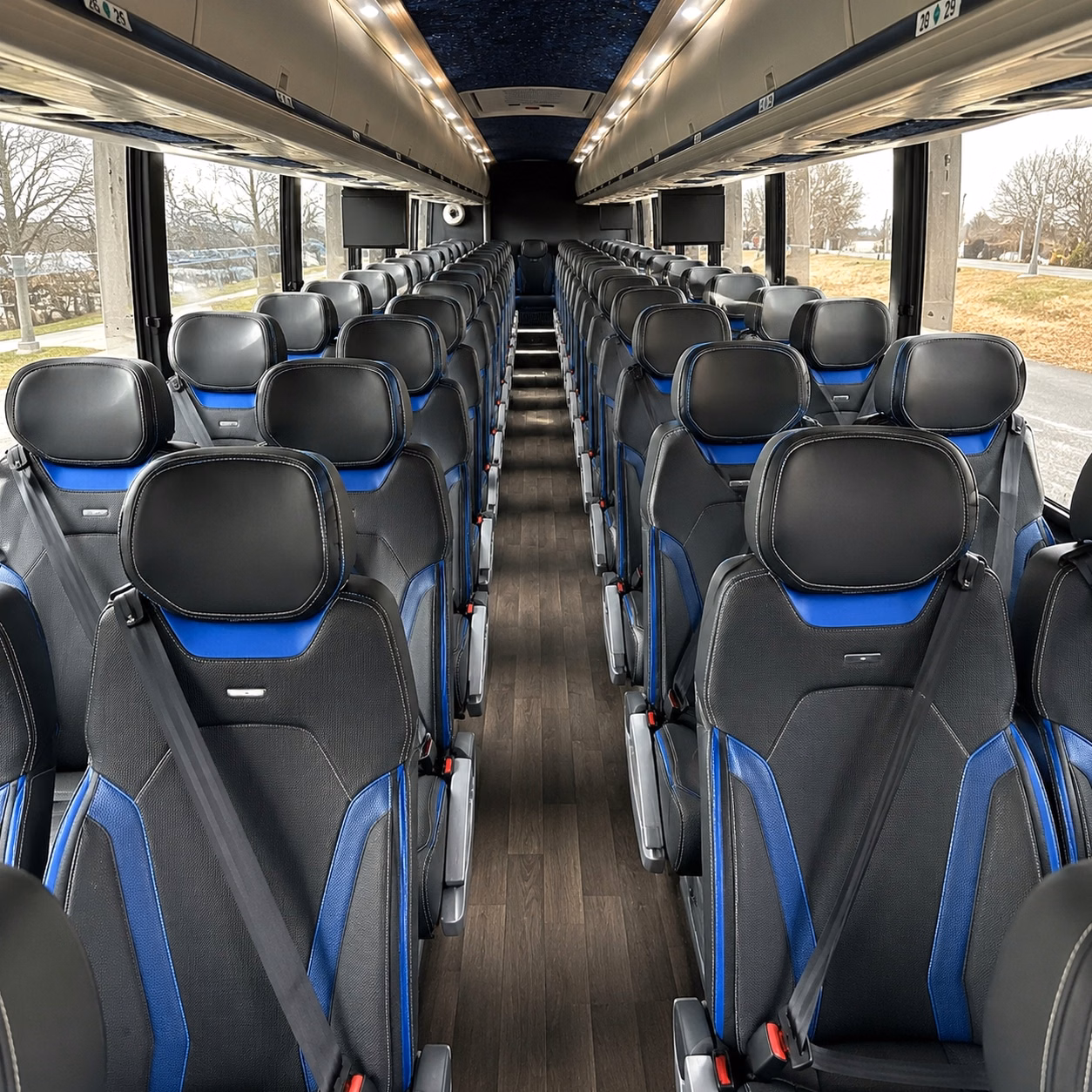 pittsburgh charter bus interior